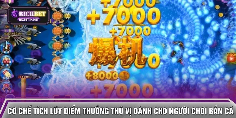 Cơ chế tích lũy điểm thưởng thú vị dành cho người chơi bắn cá